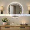 Мансарда с LED- подсветкой сенсорное, круглое с гравировкой, d=60 см 6065-Zm5